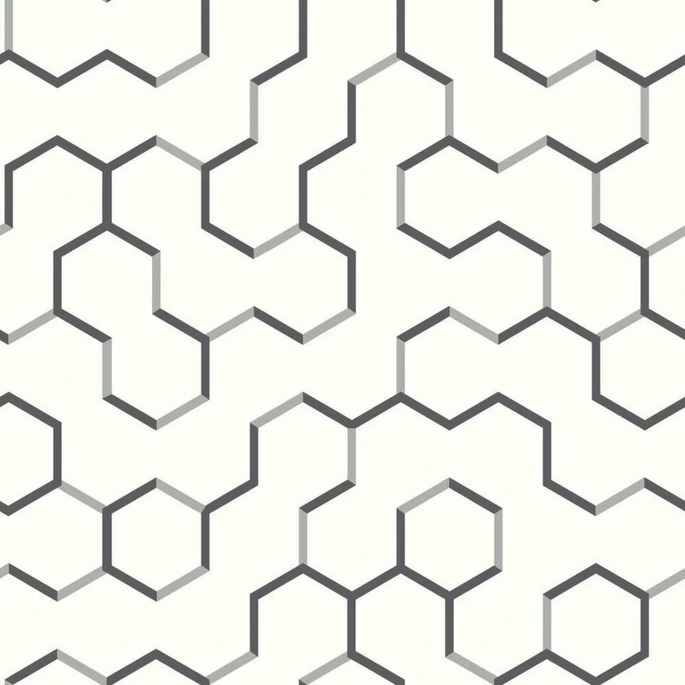 RoomMates Modern Geometric Peel and Stick Wallpaper Decor in Gray NWT